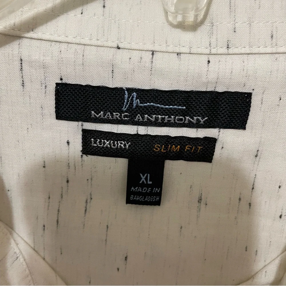 NWT Mark Anthony Light Beige Cotton Luxury Slim Fit Size XL - Picture 5 of 7